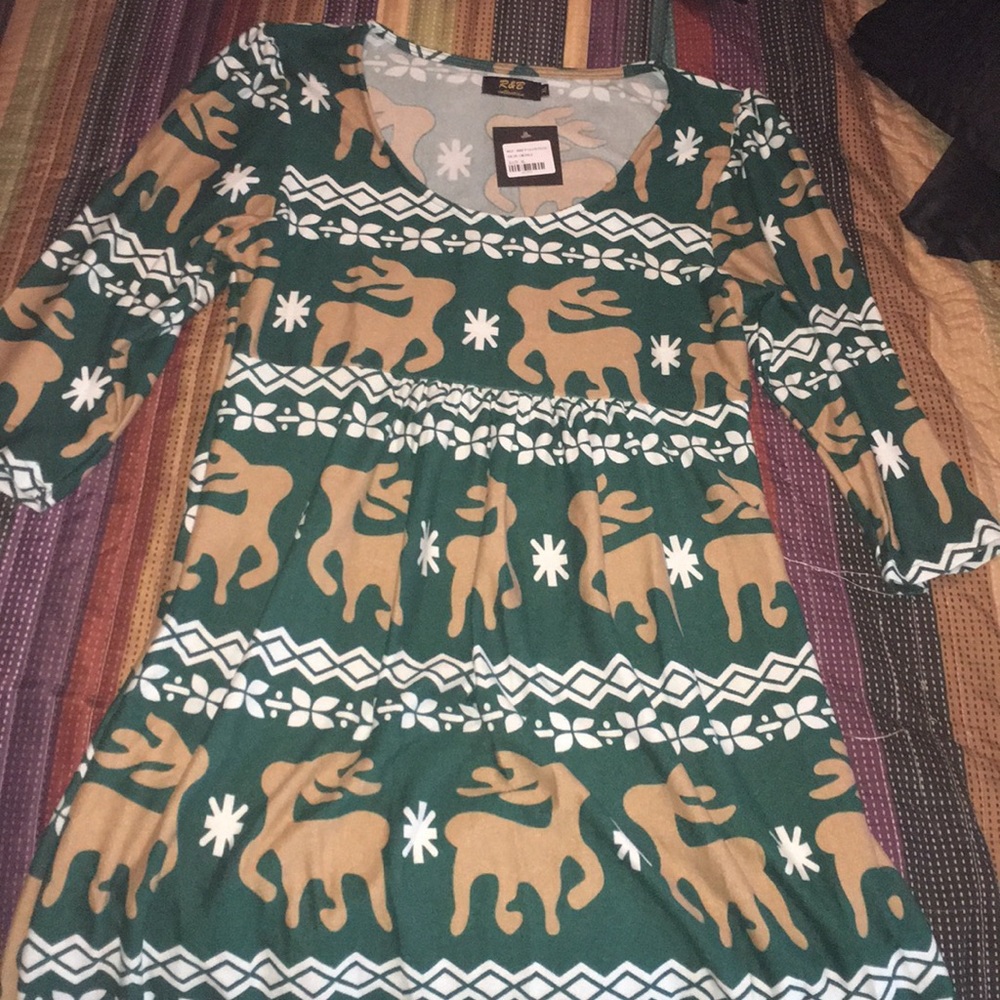 Size XL Reindeer Christmas Dress
